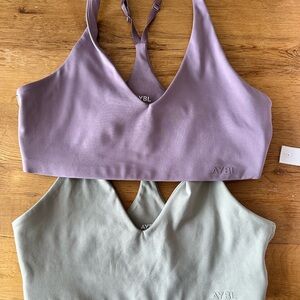 AYBL Sports Bras - Lavender and Light Green